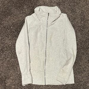 Lululemon full zip light grey jacket